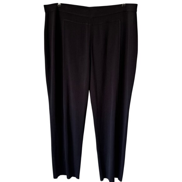 Misook Knit Pull On Straight Leg Knit Pant 3X Stretch Flat Front Seam Detail - Picture 15 of 16